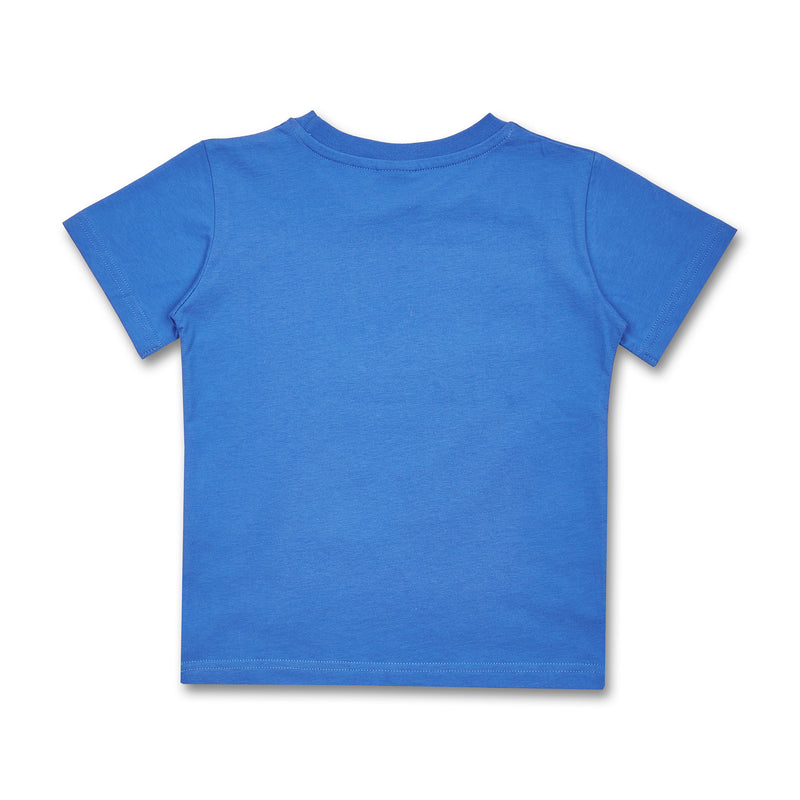 und Bio-Baumwolle in T-Shirt grau Kinder Manitober Zitrone blau aus