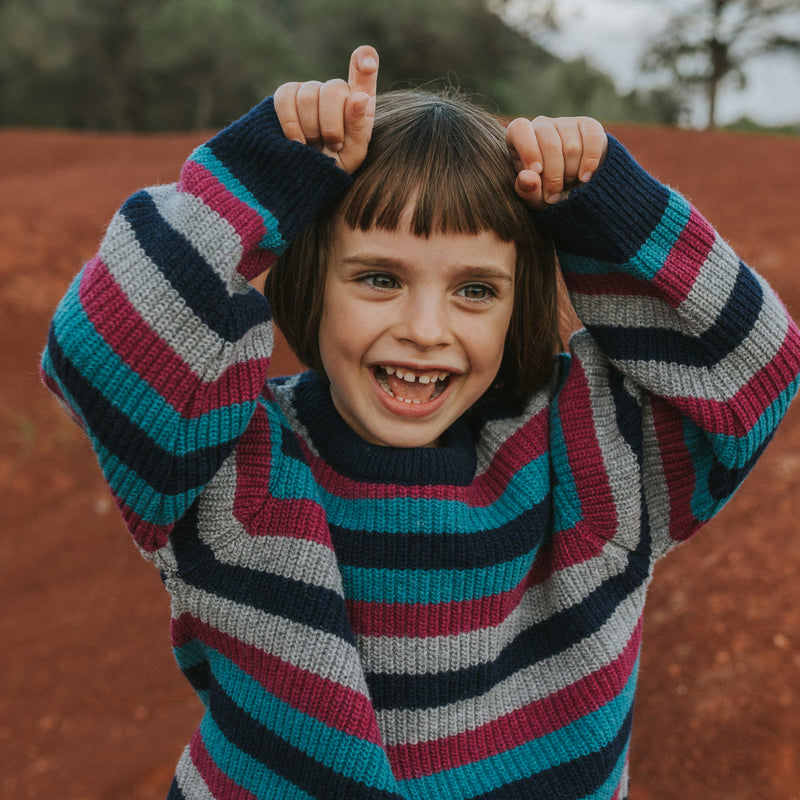 Kids striped knit sweater - Manitober